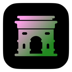 Editable gate, city, town, tunnel vector icon. Landmark, monument, building, architecture. Part of a big icon set family. Perfect for web and app interfaces, presentations, infographics, etc