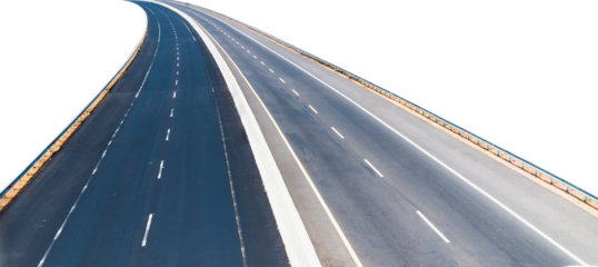 highway asphalt isolated on transparent background