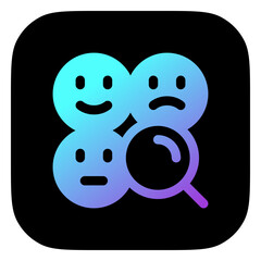 Editable sentiment analysis, emotion vector icon. AI technology, artificial intelligence, computer. Part of a big icon set family. Perfect for web and app interfaces, presentations, infographics, etc