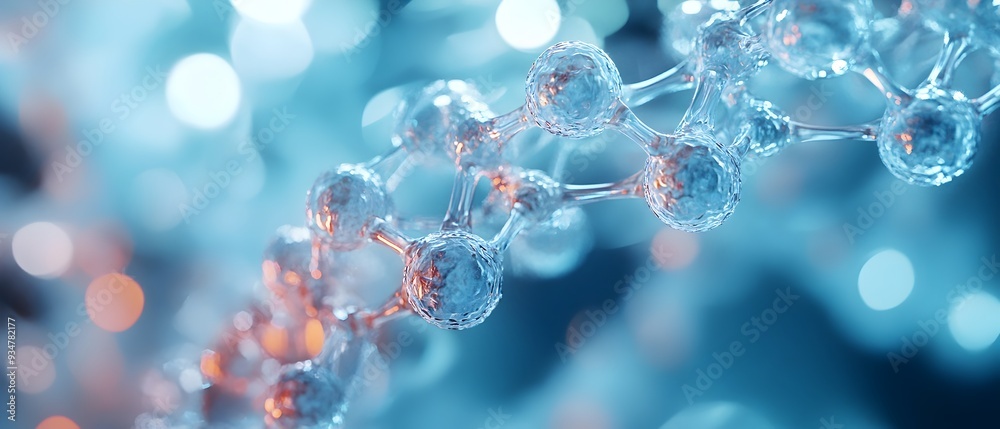Poster molecular innovations in composite resins visualizing breakthroughs in material science for modern e