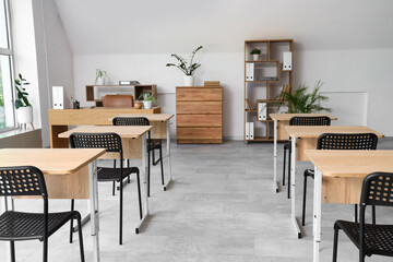 Fototapeta premium Interior of stylish modern empty classroom