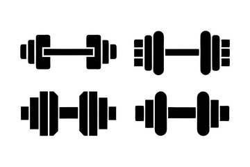 illustration of a dumbbell vector art silhouette