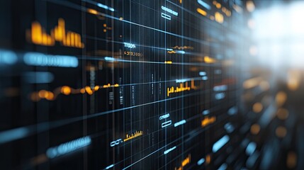 Fototapeta premium Stock Market and Forex Trading Graph Background with Financial Data