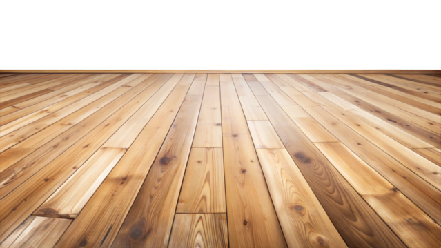 Wooden floor  isolated on White background