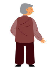 happy old chinese man