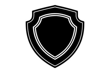 Obraz premium Shield icon set in vintage style. Protect shield security icons. Shield badge quality symbol. Vector illustration 