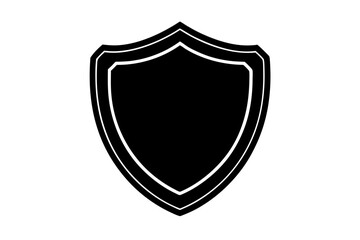 Shield icon set in vintage style. Protect shield security icons. Shield badge quality symbol. Vector illustration
