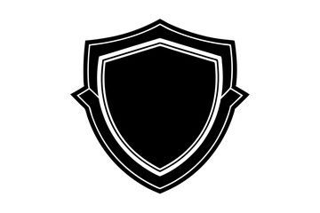 Obraz premium Shield icon set in vintage style. Protect shield security icons. Shield badge quality symbol. Vector illustration 