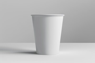 White Paper Cup Mockup on White Background