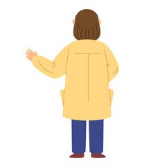 Fototapeta premium woman standing alone back view