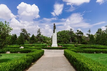 Sculpture in the Capitol Gardens in the Louisiana State Capitol, Baton Rouge, Louisiana, USA.