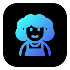 Naklejka premium Editable middle aged woman avatar vector icon. User, profile, identity, persona. Part of a big icon set family. Perfect for web and app interfaces, presentations, infographics, etc