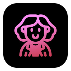 Editable business woman avatar vector icon. User, profile, identity, persona. Part of a big icon set family. Perfect for web and app interfaces, presentations, infographics, etc