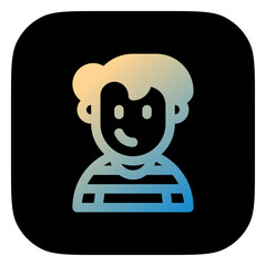 Editable college student avatar vector icon. User, profile, identity, persona. Part of a big icon set family. Perfect for web and app interfaces, presentations, infographics, etc