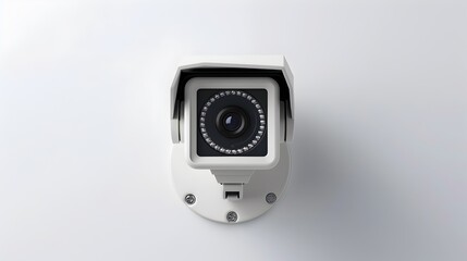Fototapeta premium Sleek and Sophisticated Security CCTV on Bright White Background