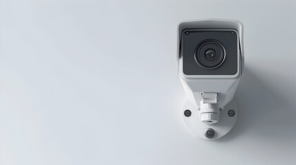 Bright and Detailed Security CCTV Against a White Background
