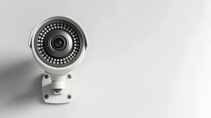 Bright and High-Detailed Security CCTV Isolated on White Background