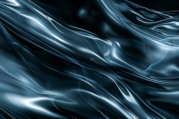 Abstract Blue Swirling Liquid Surface