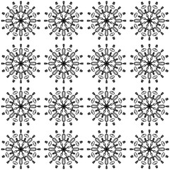 seamless pattern with snowflakes