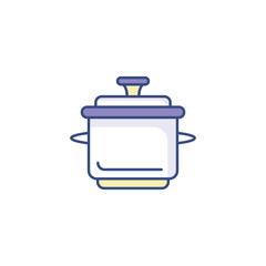 Casserole icon design with white background stock illustration
