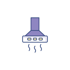 Cooking Hood icon design with white background stock illustration