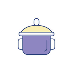 Cooking Pot icon design with white background stock illustration