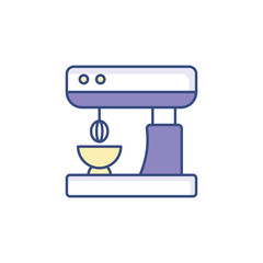 Beater Machine icon design with white background stock illustration