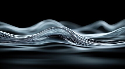 Glowing Digital Ocean of Information Flow with Serene Dynamic Waves