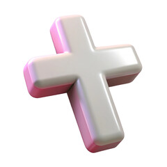 Obraz premium Christian Cross 3d cartoon style illustration