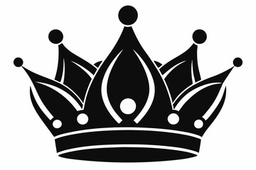 Crown  silhouette, silhouette of crown vector icon, Simple crown symbol collection. Royal crown black silhouette
