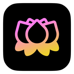 Editable lotus flower vector icon. Wellness, spa, relaxation. Part of a big icon set family. Perfect for web and app interfaces, presentations, infographics, etc