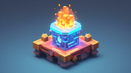 Fototapeta premium Mana Magic game icon 3d cartoon