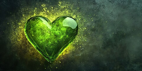 neon green heart 
