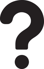 Question mark vector silhouette illustration
