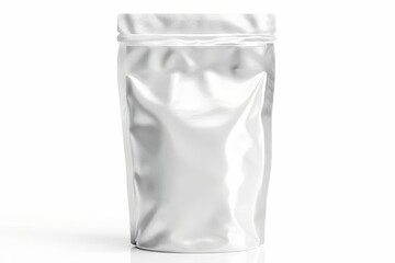 White Stand-Up Pouch with Zipper Closure