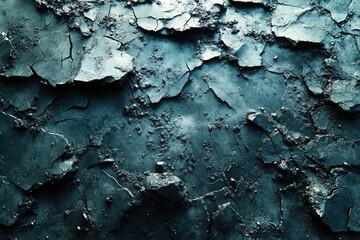 Obraz premium Cracked dark blue surface with small rocks. Ideal for graphic design and digital art projects.