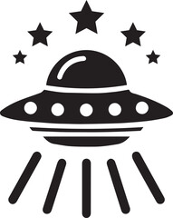UFO vector silhouette illustration
