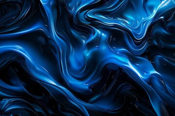 Obraz premium Abstract Blue Liquid Swirls with Glimmering Texture