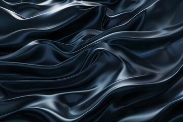 Fototapeta premium Abstract Wavy Pattern of Dark Blue Fabric