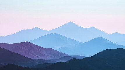 Pastel-hued mountains in the distance, their colors blending softly with the sky, evoking a mirage-like illusion.