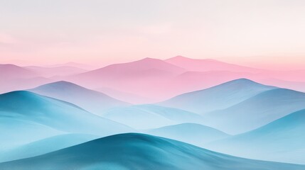 Soft pastel hills in the distance, their colors blending into the sky like a mirage on the horizon.