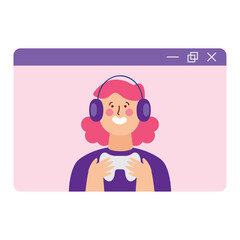 streamer gamer plays with controller