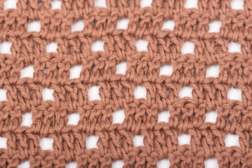 Close up photo of crochet texture