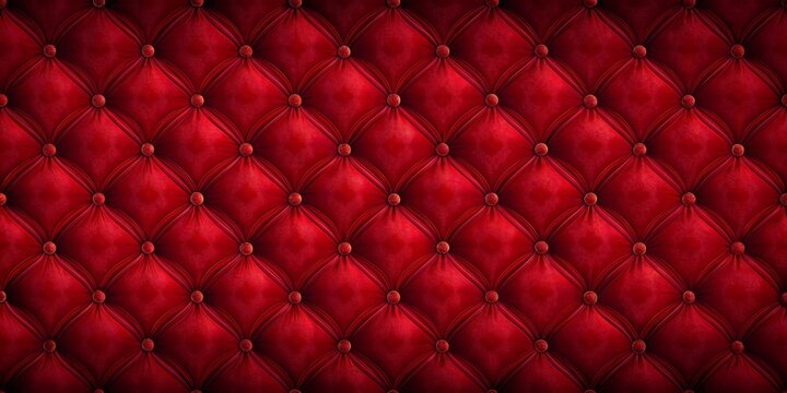 Red velvet capitone pattern background with an antique and luxurious backdrop
