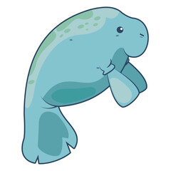 seacow marine animal side view