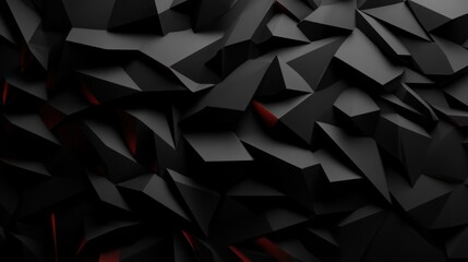 Fototapeta premium Intricate black geometric pattern with sharp angles, creating a modern and abstract visual art piece for various designs.