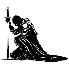 Silhouette design of the Martyr Templar Knight.