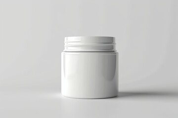 White Plastic Bottle with a Screw-On Lid