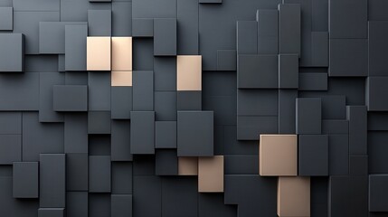 A modern, abstract wall composed of textured blocks in contrasting colors, perfect for contemporary design backgrounds.