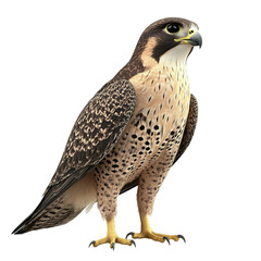 A majestic peregrine falcon stands its sharp eyes and powerful build on full display.......... Generative ai.